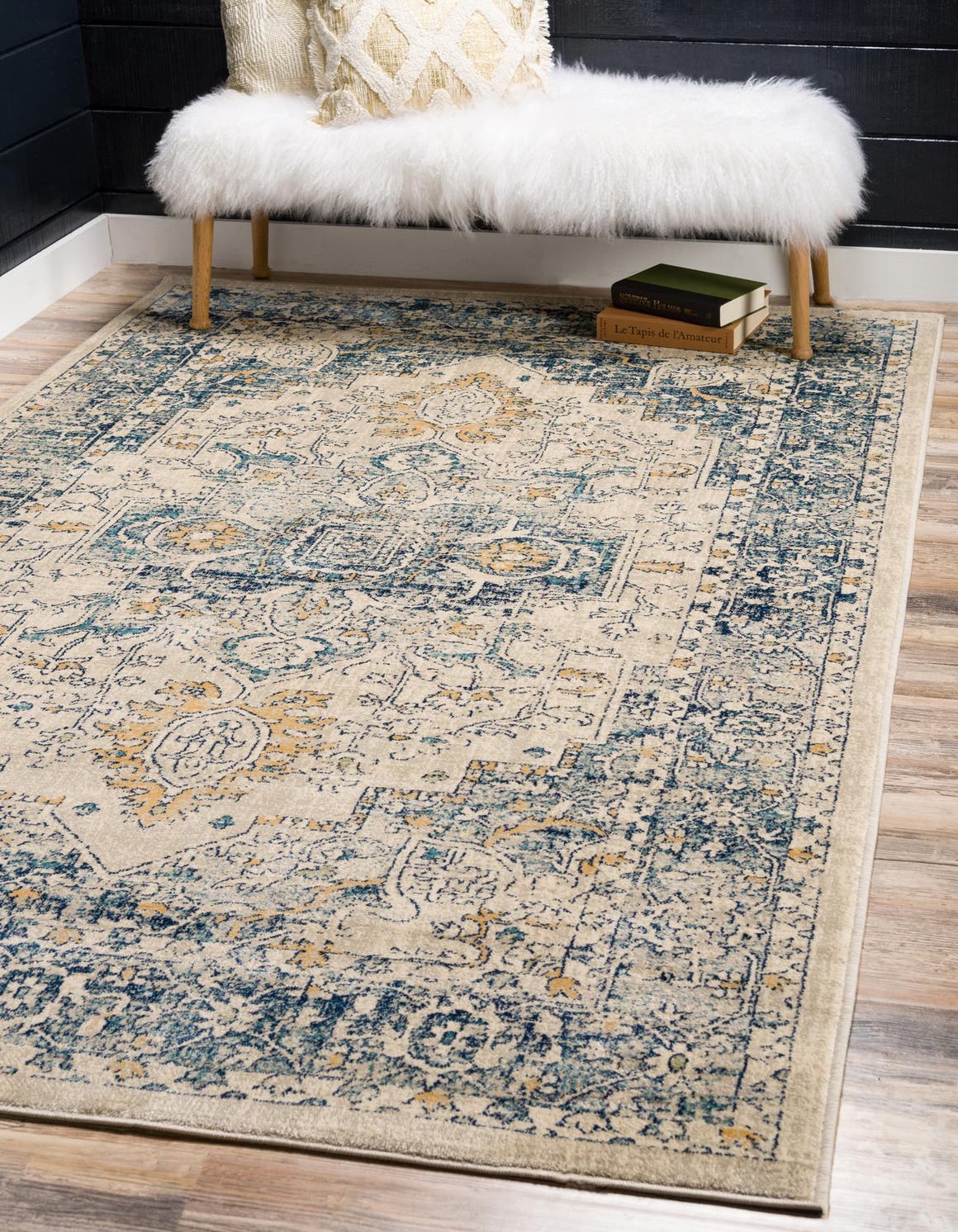 Rechteck Teppich Stockholm in Beige von Hadorn™ - Lifestyle Image