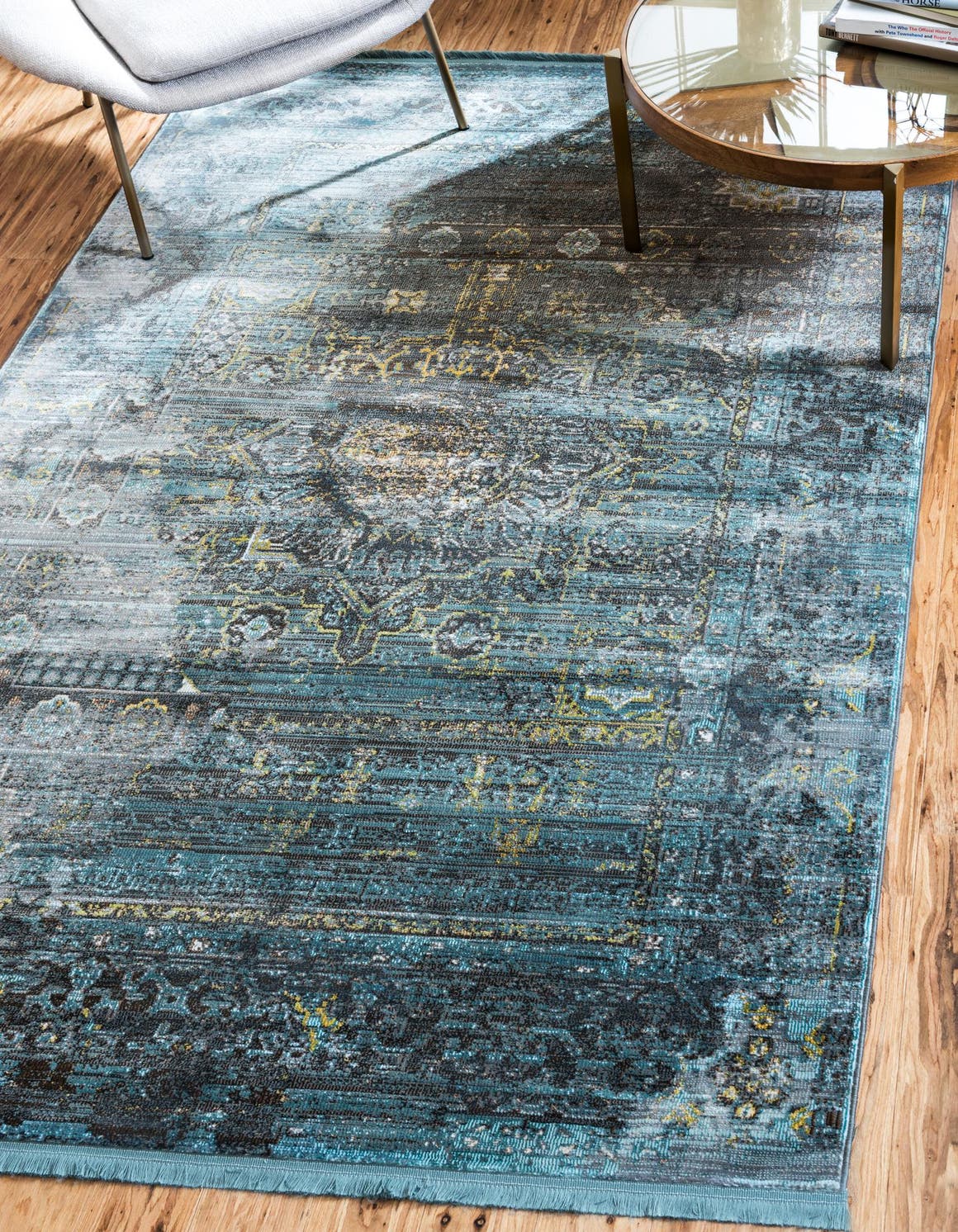 Rechteck Teppich Havana in Türkis von Hadorn™ - Lifestyle Image