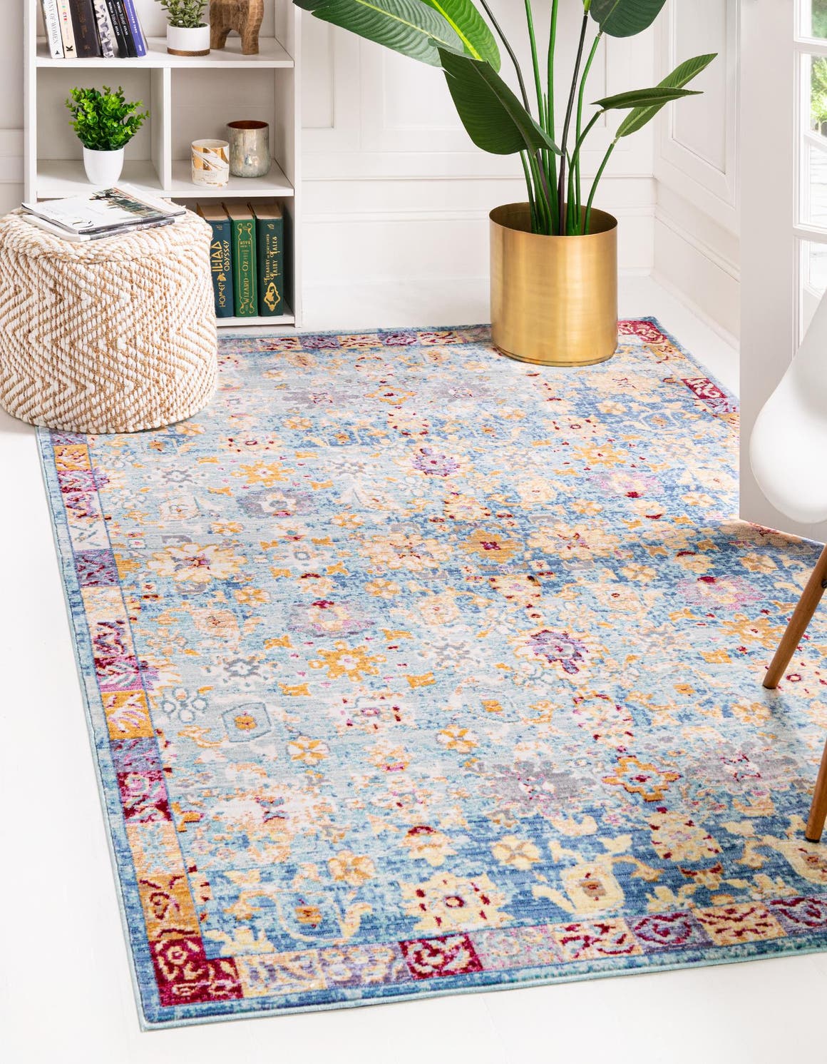 Rechteck Teppich Aqua in Blau von Hadorn™ - Lifestyle Image