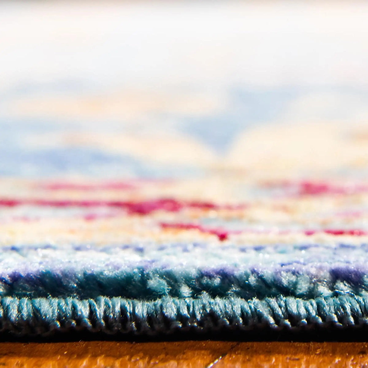 Rechteck Teppich Aqua in Blau von Hadorn™ - Lifestyle Image