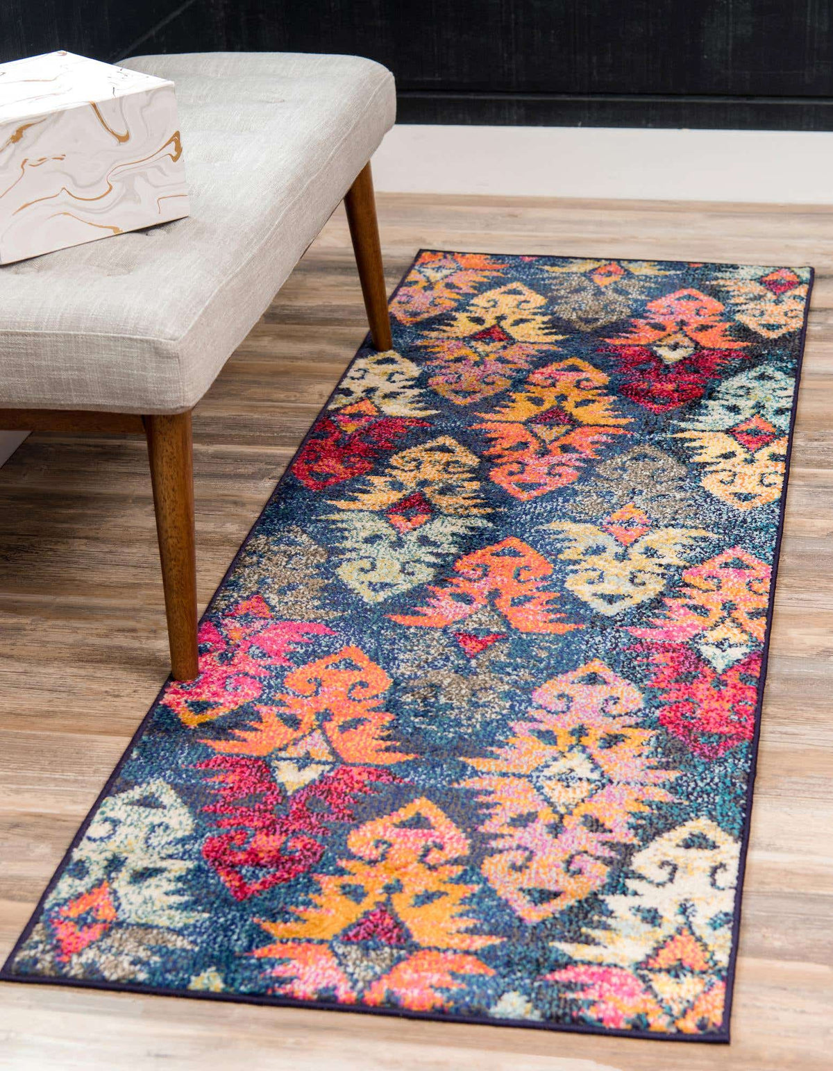 Läufer Teppich Santa Fe in Blau von Hadorn™ - Lifestyle Image