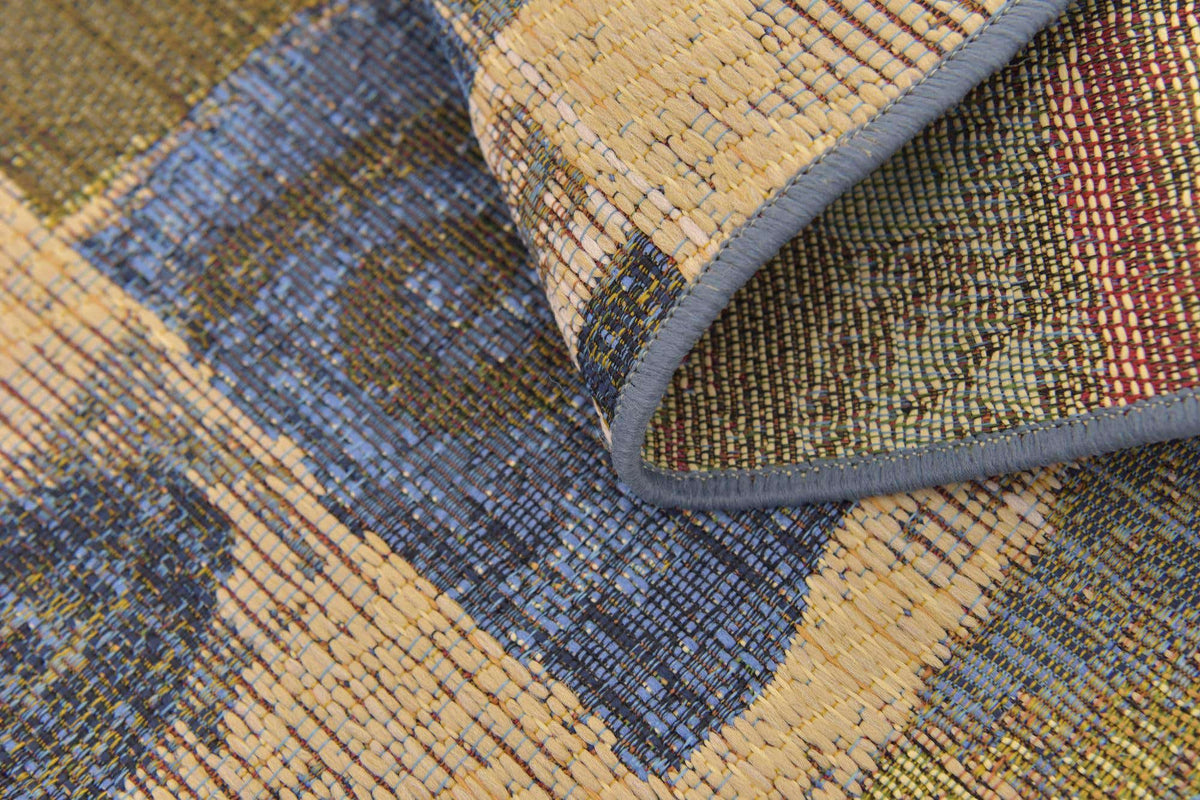 Rechteck Outdoor Teppich Outdoor Modern in Blau von Hadorn™ - Lifestyle Image