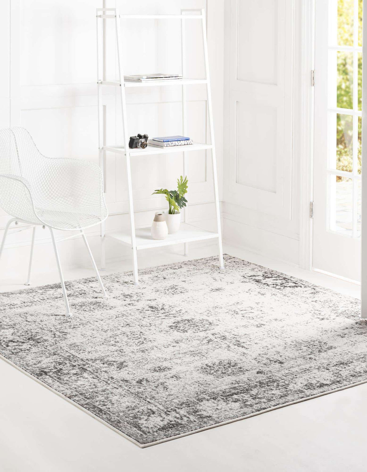Quadratisch Teppich Monaco in Grau von Hadorn™ - Lifestyle Image