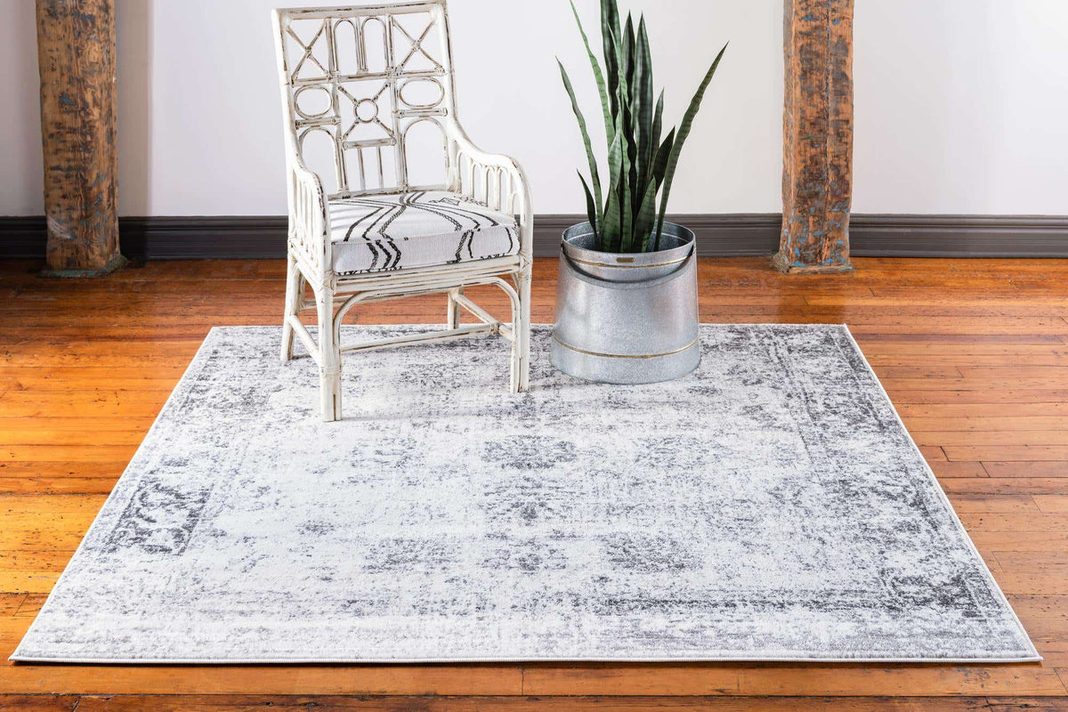 Quadratisch Teppich Monaco in Grau von Hadorn™ - Lifestyle Image