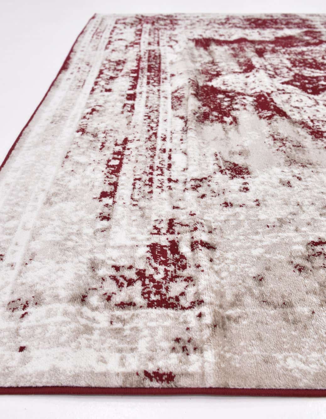 Quadratisch Teppich Monaco in Burgund von Hadorn™ - Lifestyle Image