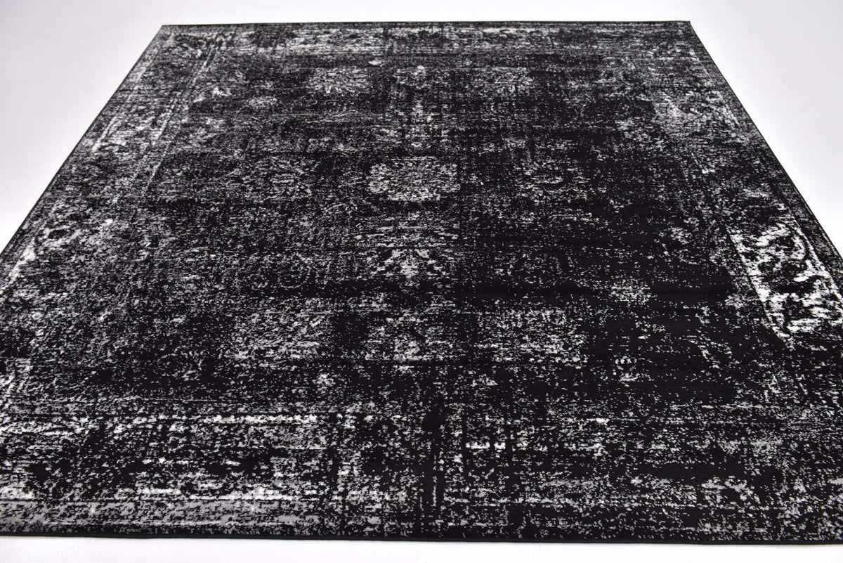 Quadratisch Teppich Monaco in Schwarz von Hadorn™ - Lifestyle Image