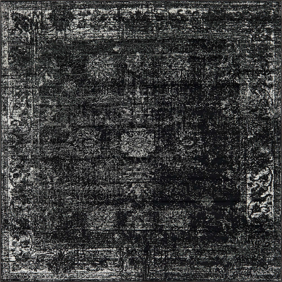Quadratisch Teppich Monaco in Schwarz von Hadorn™ - Lifestyle Image