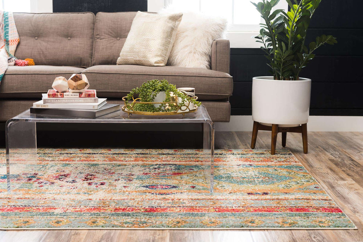 Rechteck Teppich Santa Fe in Blau von Hadorn™ - Lifestyle Image