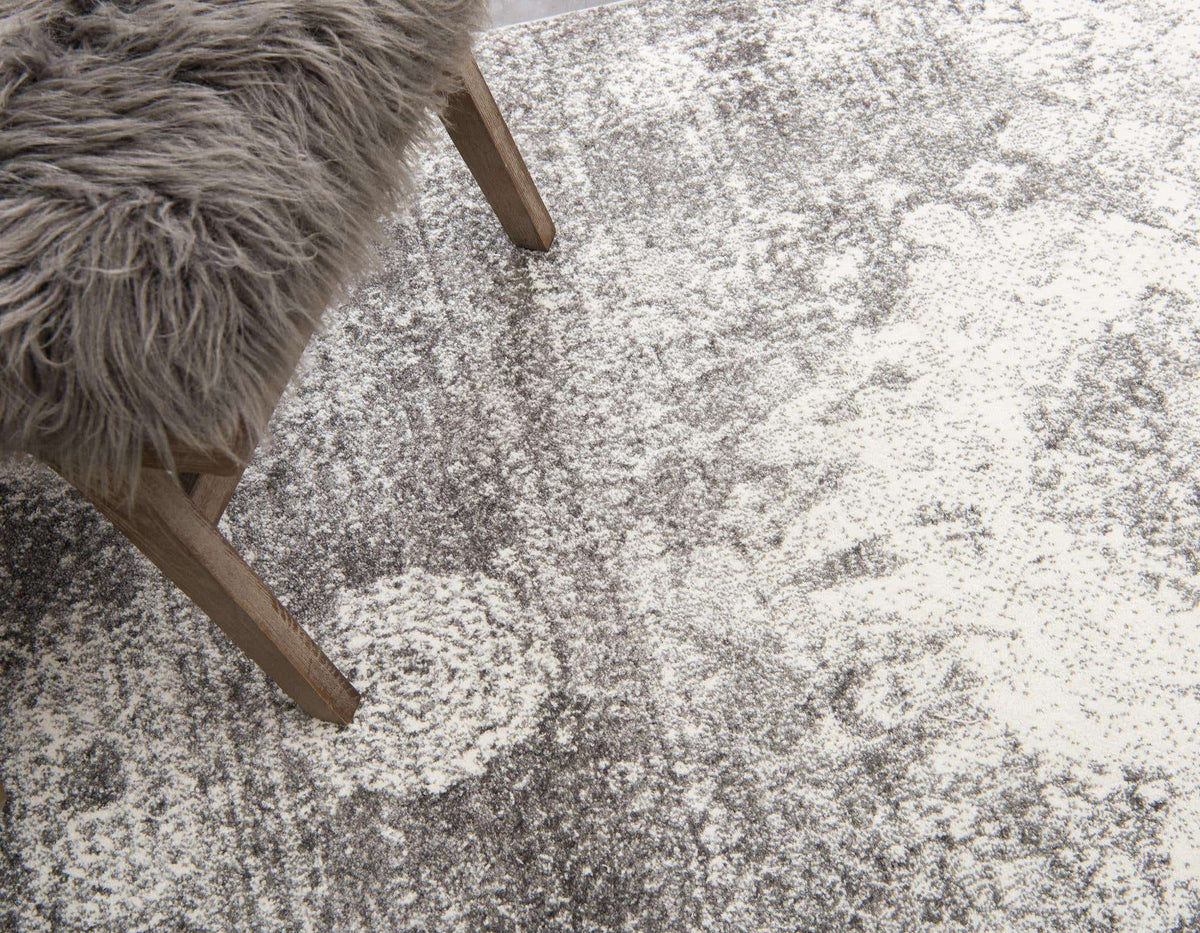 Rund Teppich Venice in Grau von Hadorn™ - Lifestyle Image