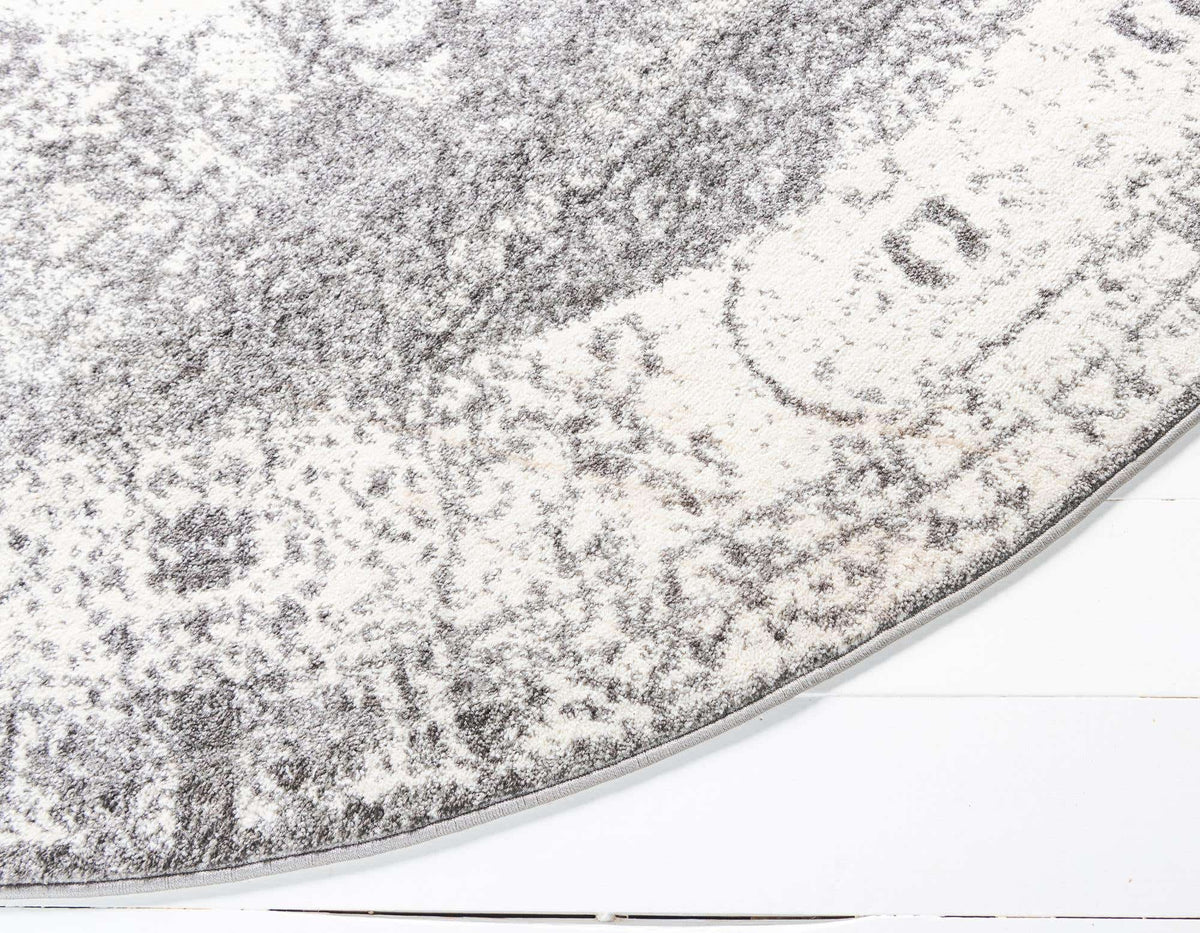 Rund Teppich Venice in Grau von Hadorn™ - Lifestyle Image