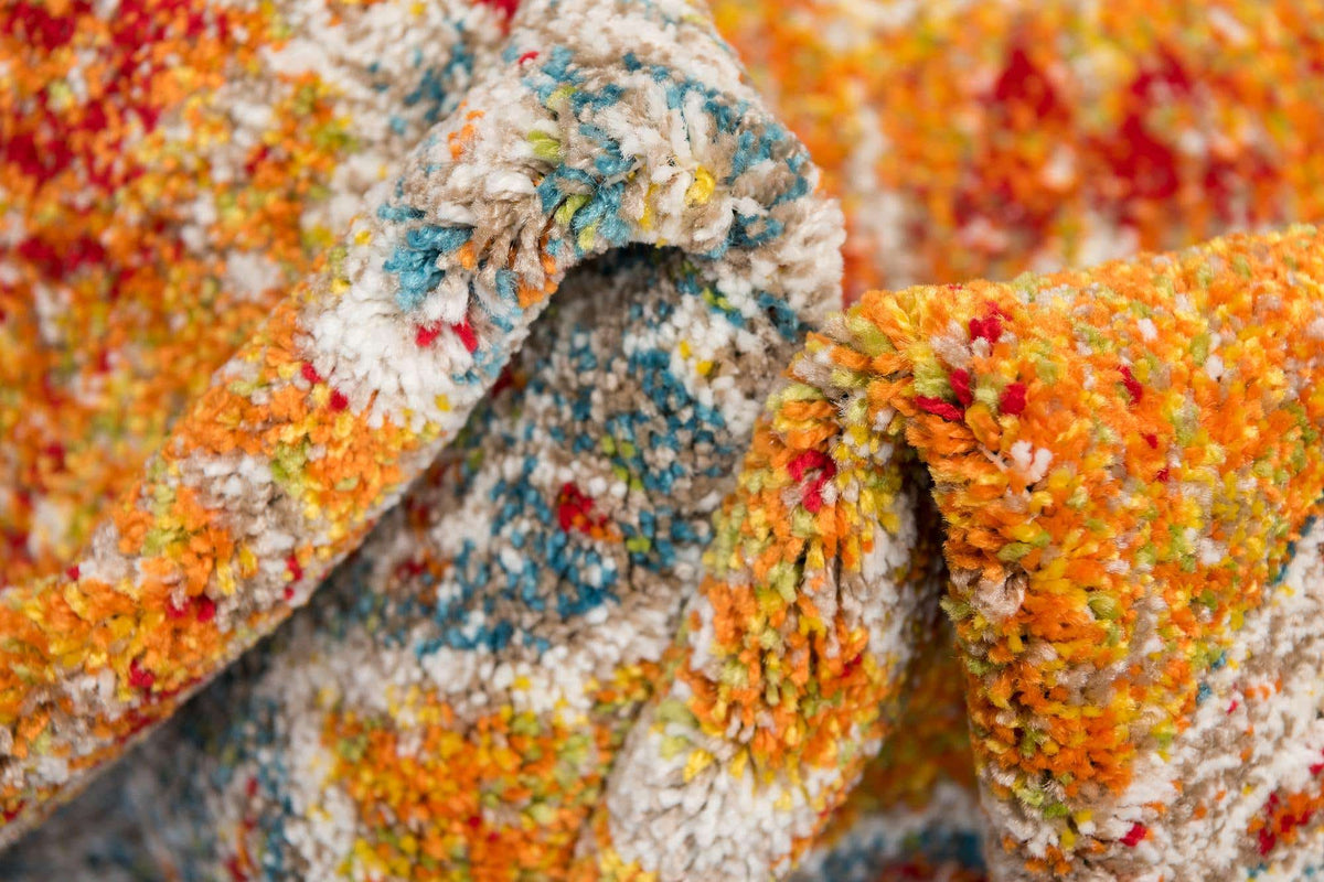 Rund Teppich Venice in Orange von Hadorn™ - Lifestyle Image