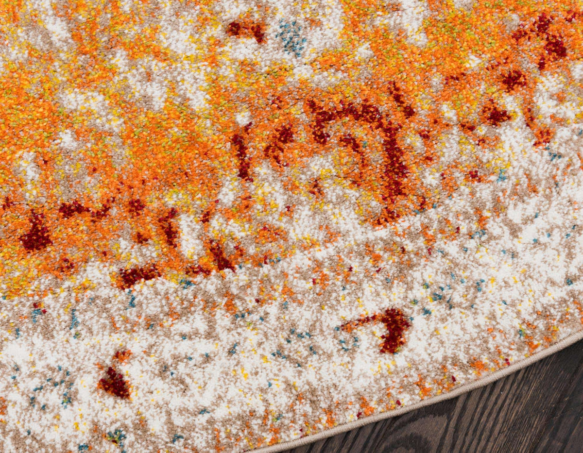 Rund Teppich Venice in Orange von Hadorn™ - Lifestyle Image