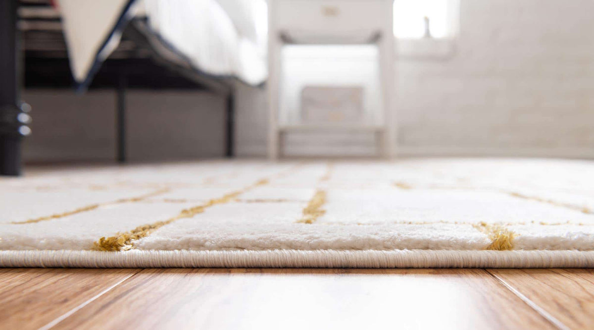 Rechteck Teppich Marilyn Monroe™ Glam Trellis in Weiss von Hadorn™ - Lifestyle Image