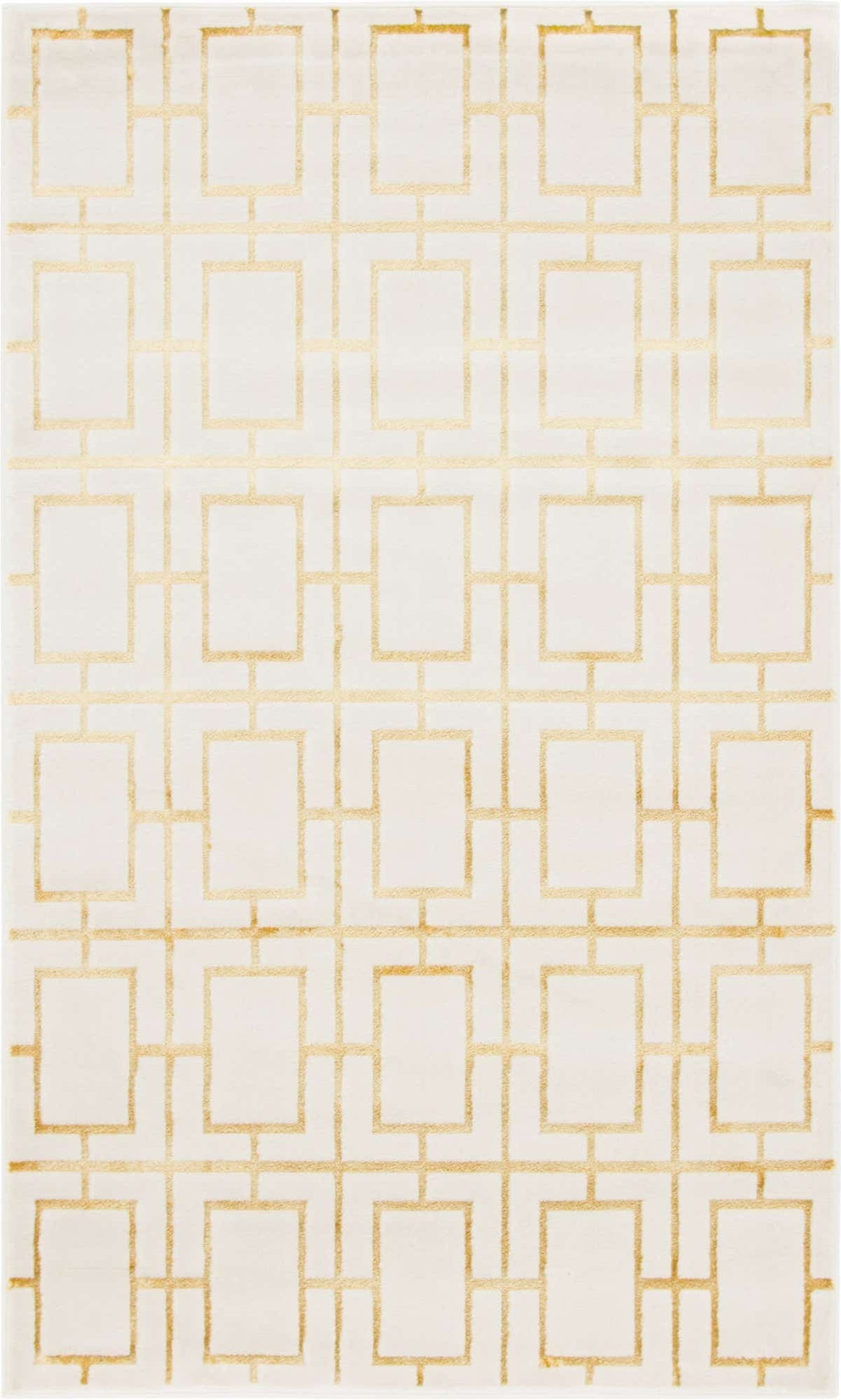 Rechteck Teppich Marilyn Monroe™ Glam Trellis in Weiss von Hadorn™ - Lifestyle Image