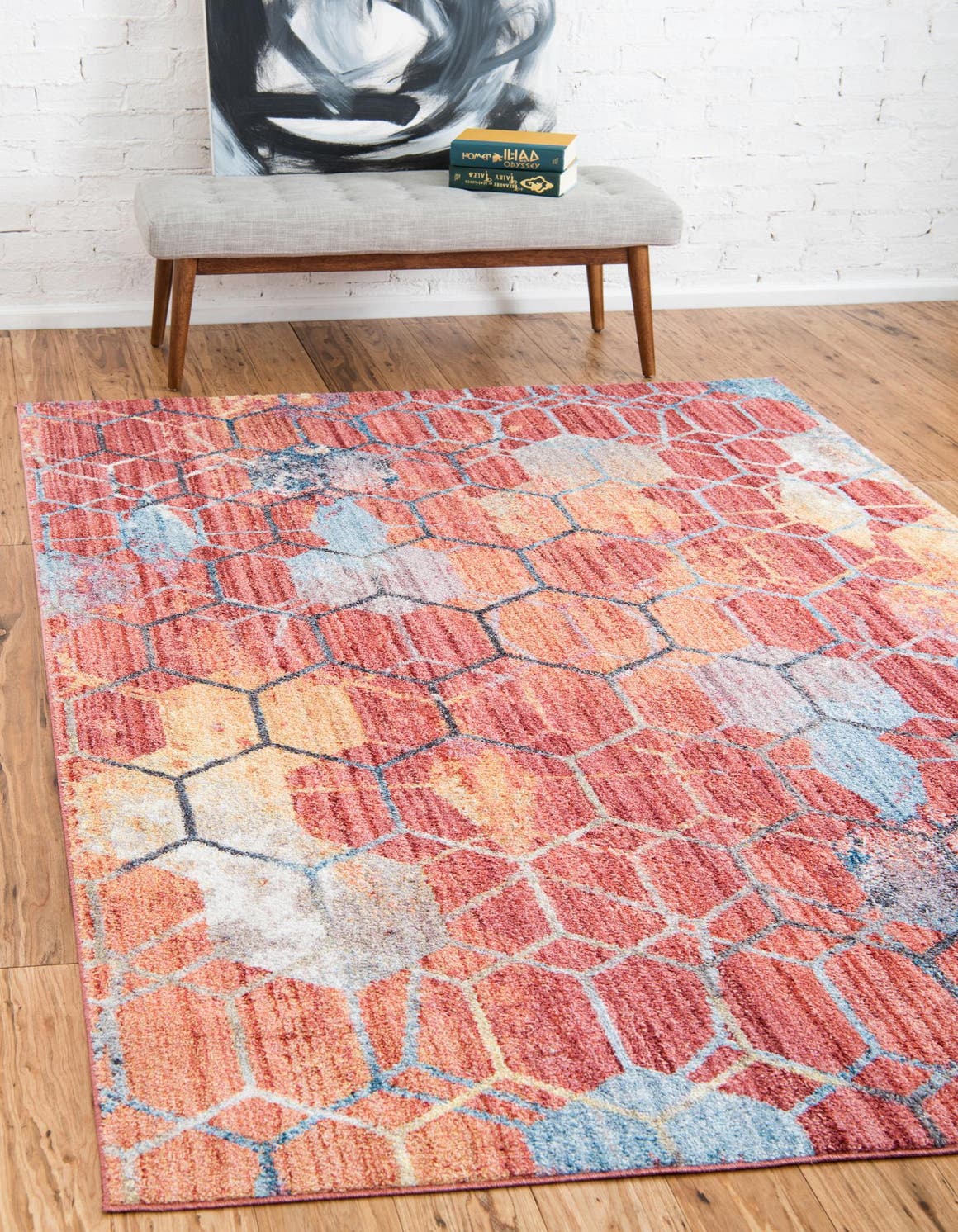 Rechteck Teppich Prism in Rot von Hadorn™ - Lifestyle Image