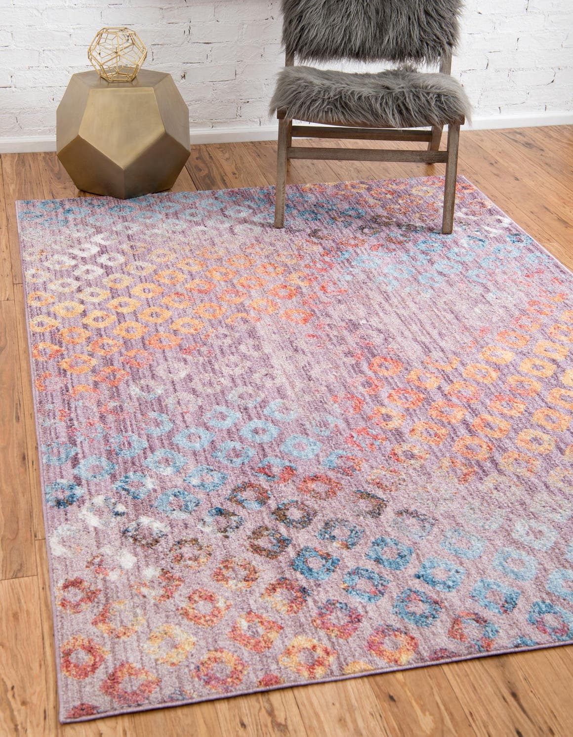 Rechteck Teppich Prism in Lila von Hadorn™ - Lifestyle Image