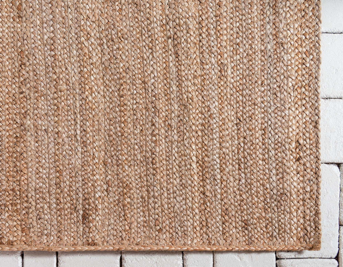 Quadratisch Teppich Braided Jute in Natürlich von Hadorn™ - Lifestyle Image