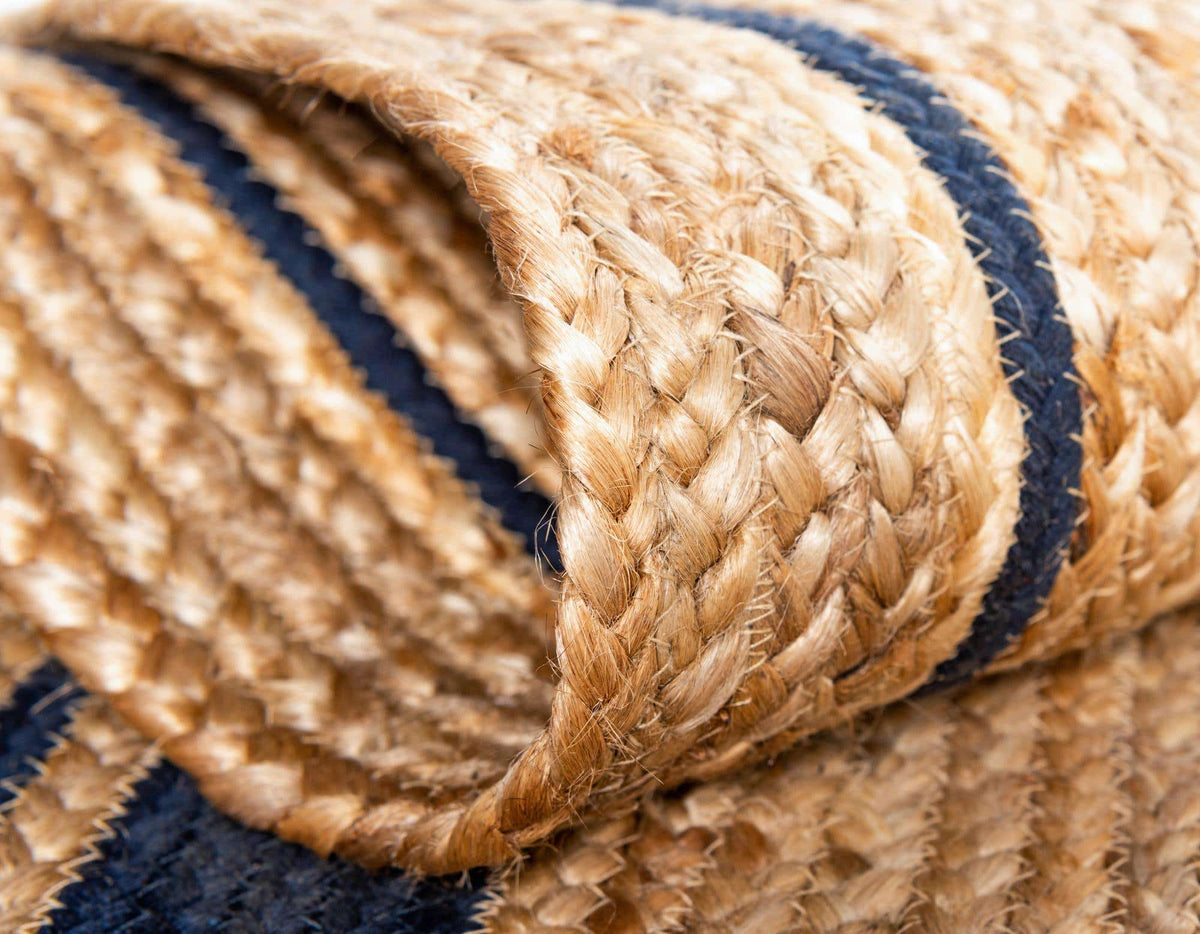 Läufer Teppich Braided Jute in Blau von Hadorn™ - Lifestyle Image