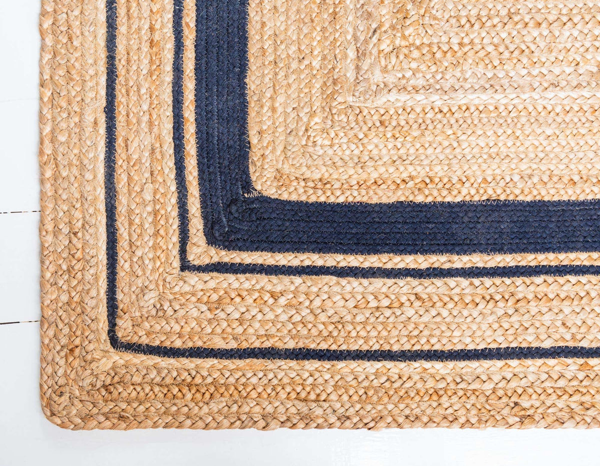 Läufer Teppich Braided Jute in Blau von Hadorn™ - Lifestyle Image