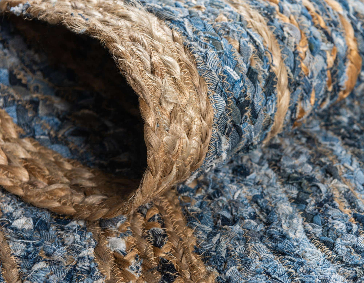 Rechteck Teppich Braided Chindi in Natürlich von Hadorn™ - Lifestyle Image