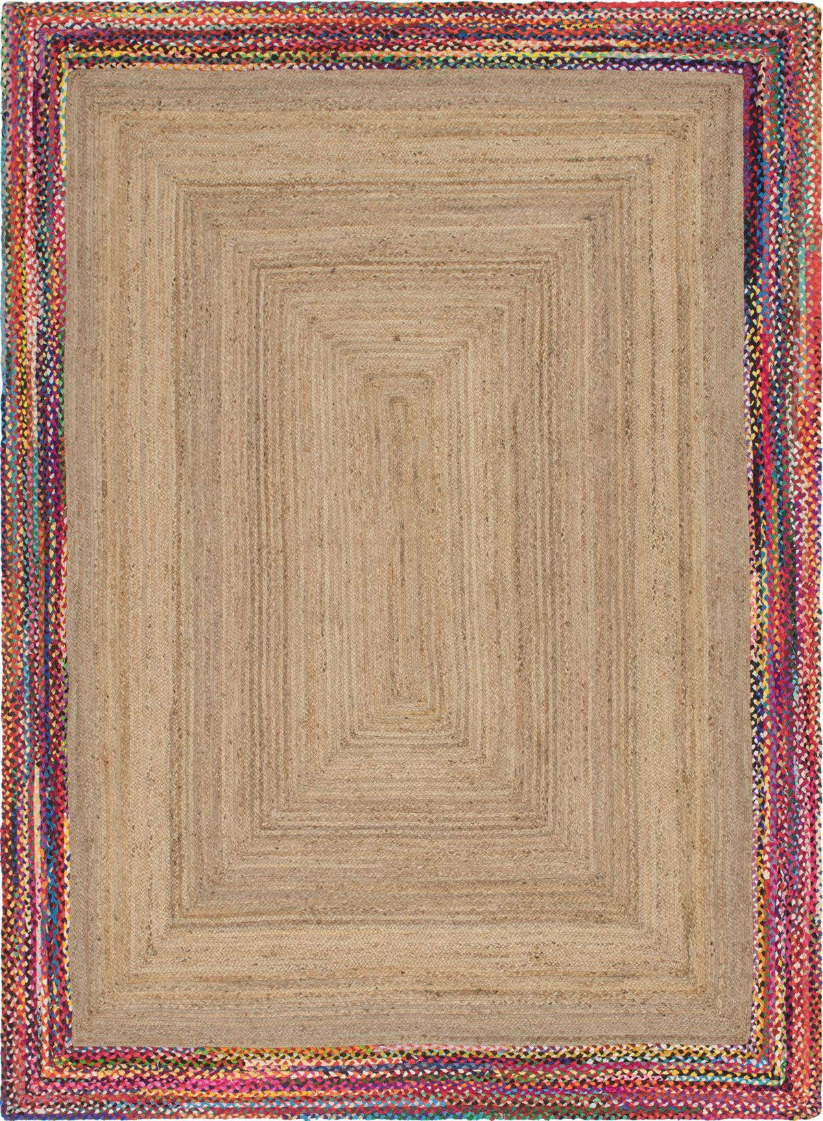 Rechteck Teppich Braided Jute in Natürlich von Hadorn™ - Lifestyle Image