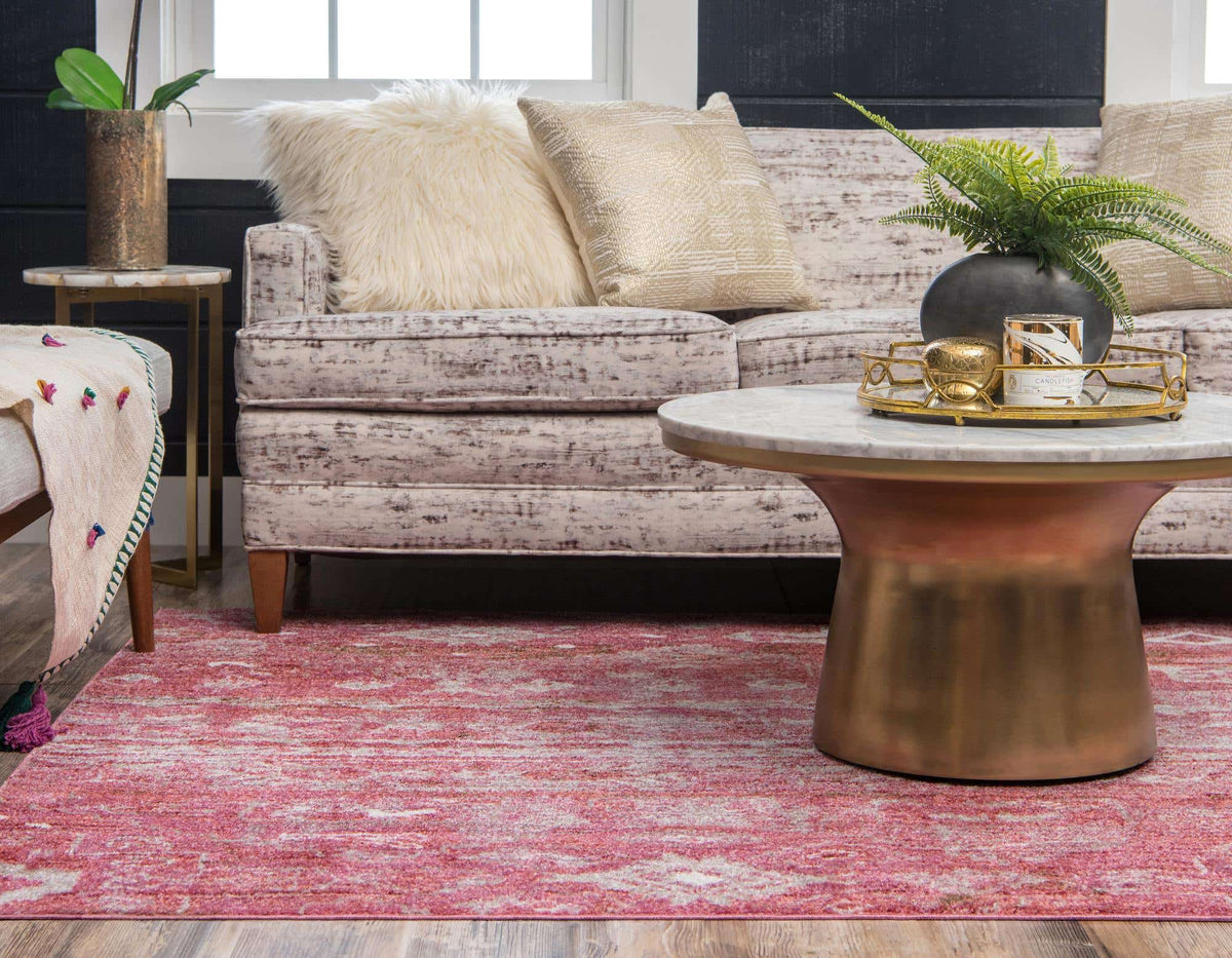 Rechteck Teppich Madrid in Rosa von Hadorn™ - Lifestyle Image