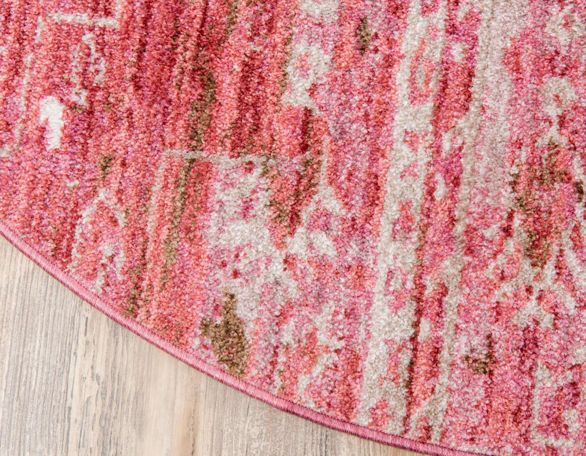 Rund Teppich Madrid in Rosa von Hadorn™ - Lifestyle Image