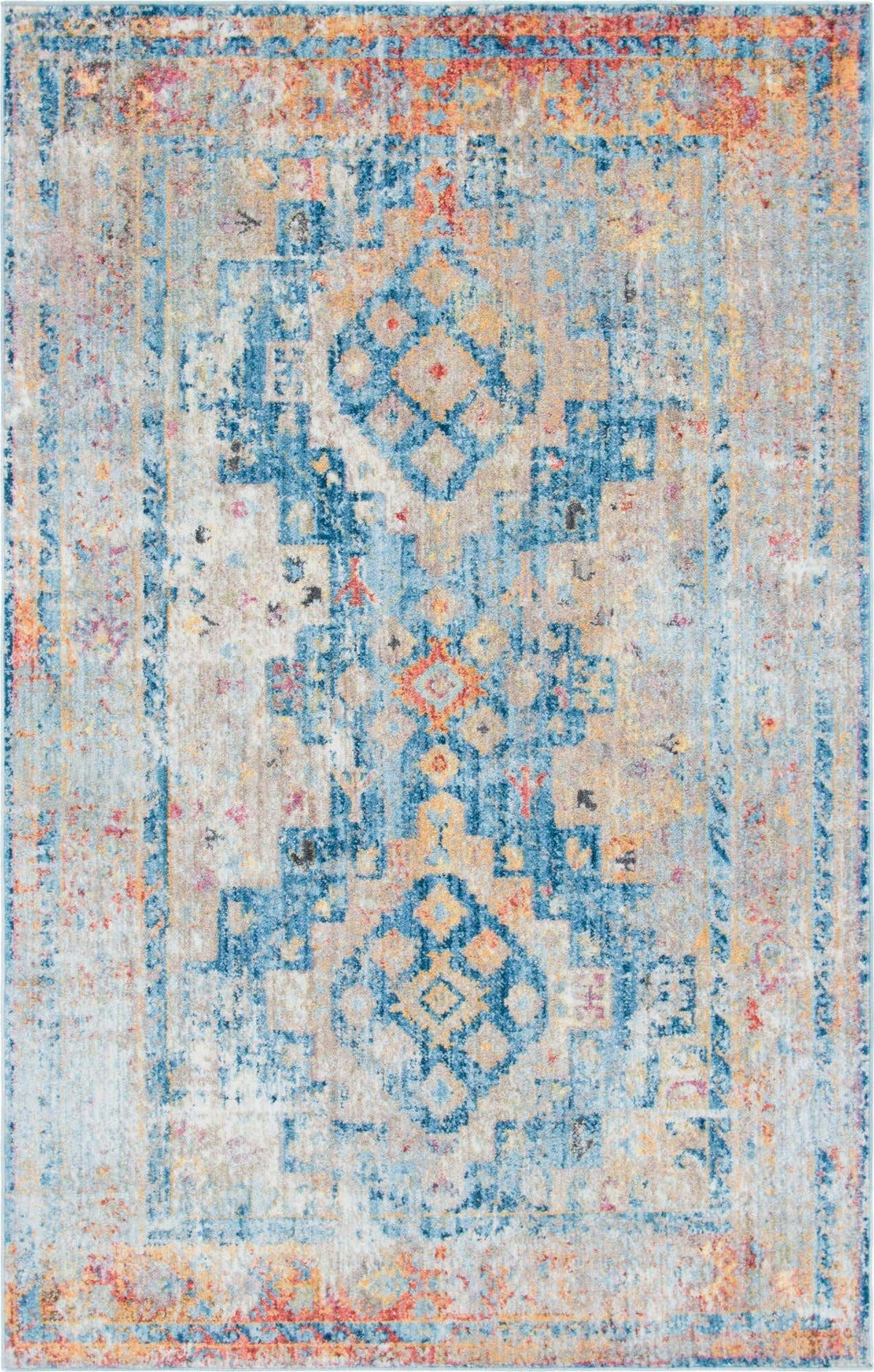 Rechteck Teppich Madrid in Blau von Hadorn™ - Lifestyle Image