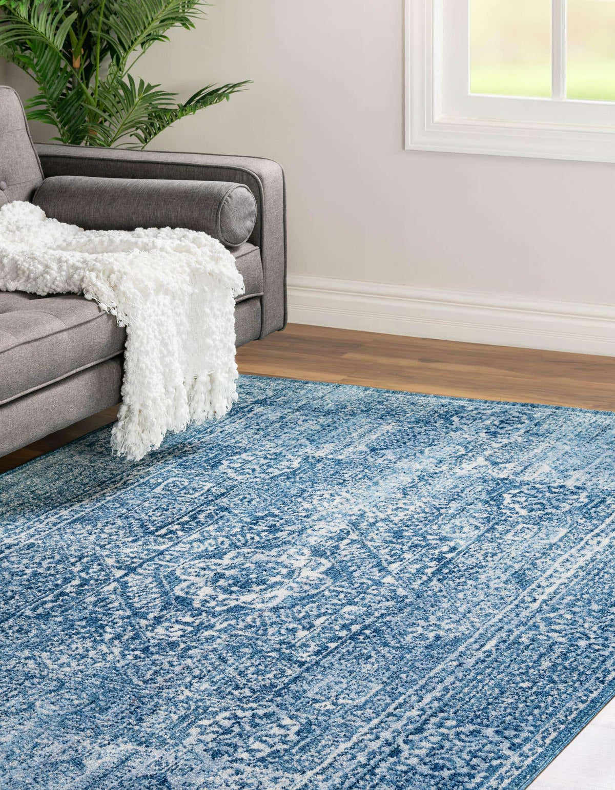 Rechteck Teppich Brooklyn in Blau von Hadorn™ - Lifestyle Image