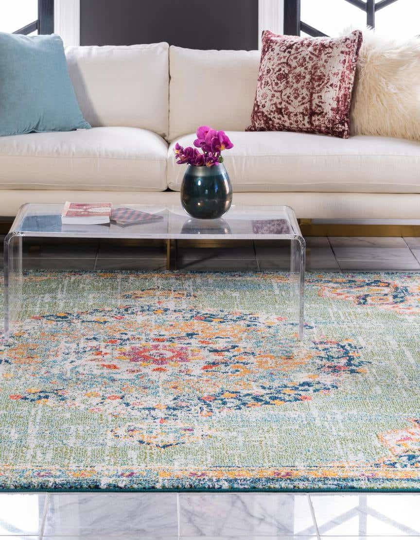 Quadratisch Teppich Carrington in Grün von Hadorn™ - Lifestyle Image