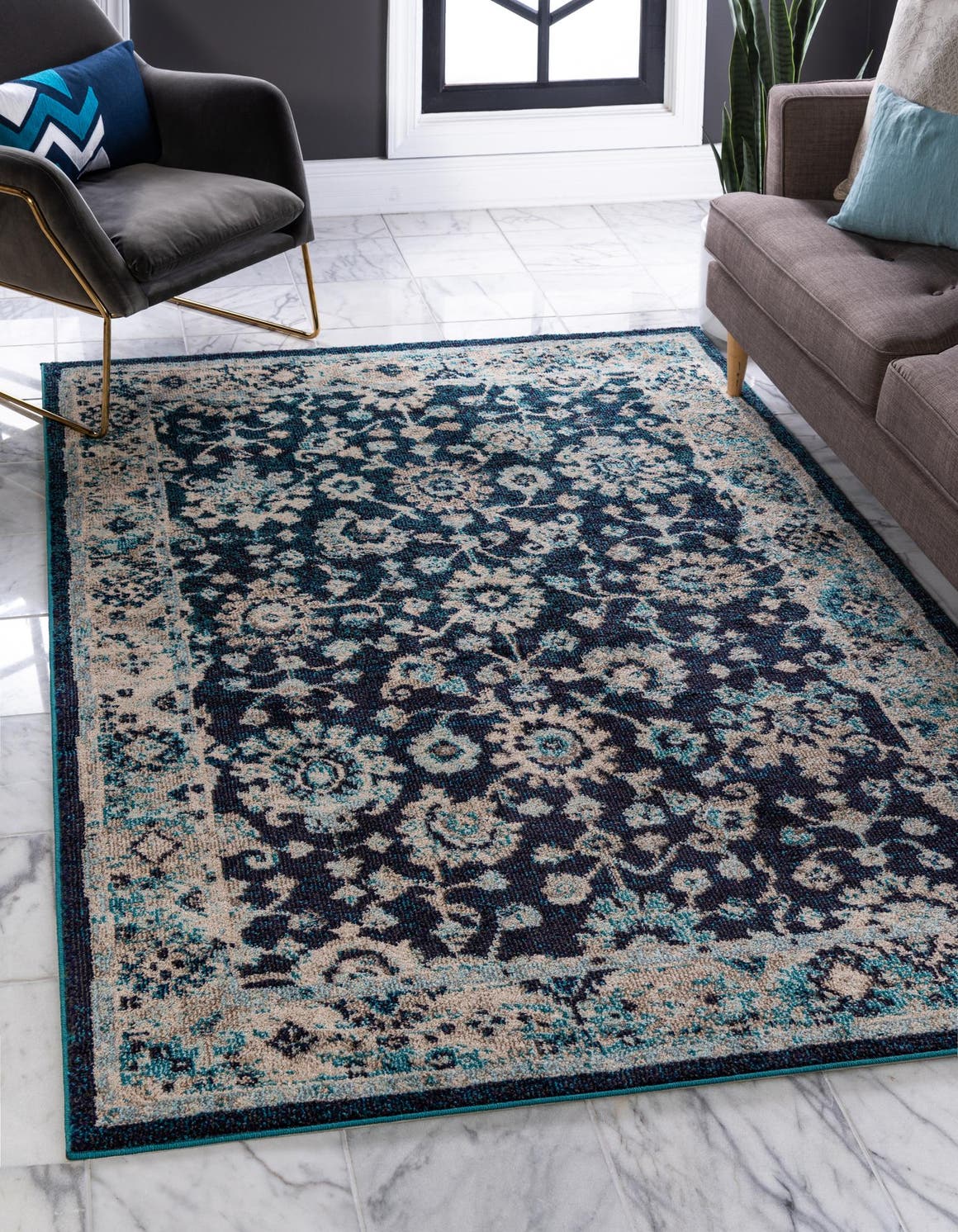 Rechteck Teppich Carrington in Blau von Hadorn™ - Lifestyle Image