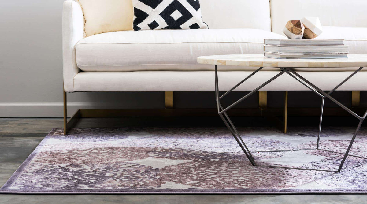 Rechteck Teppich Chesterfield in Violett von Hadorn™ - Lifestyle Image