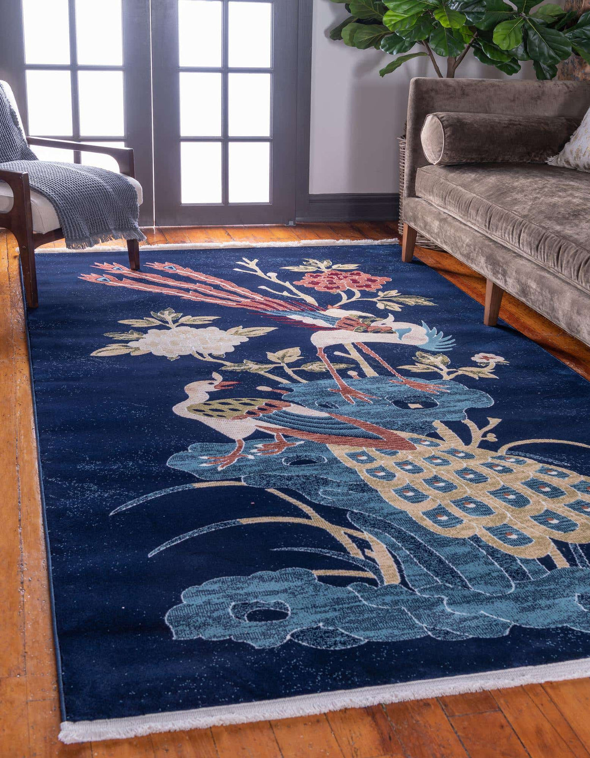Rechteck Teppich Pao Tou in Blau von Hadorn™ - Lifestyle Image