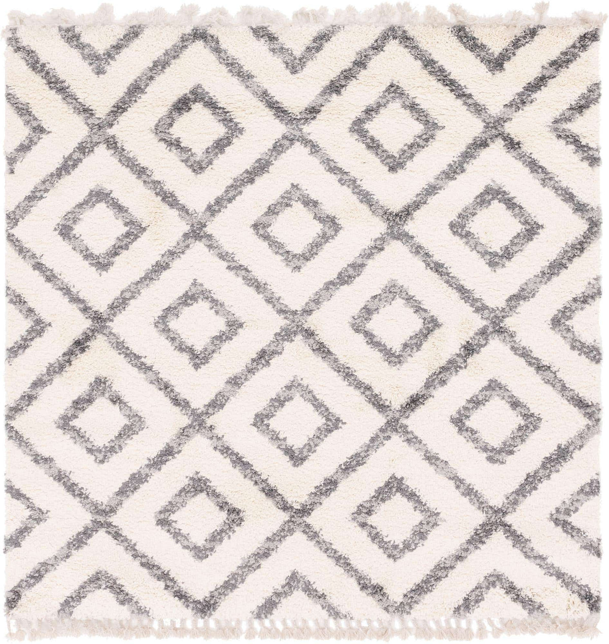 Quadratisch Hochflorteppich Lagom Shag in Beige von Hadorn™ - Lifestyle Image