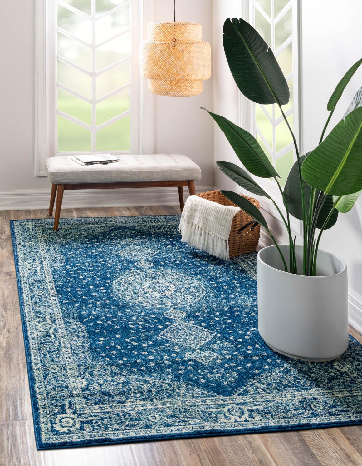 Rechteck Teppich Bexley in Blau von Hadorn™ - Lifestyle Image