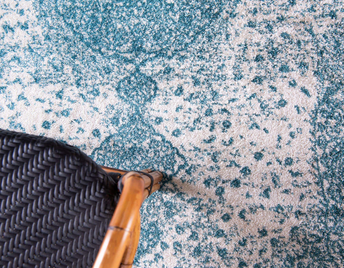 Rund Teppich Bexley in Türkis von Hadorn™ - Lifestyle Image