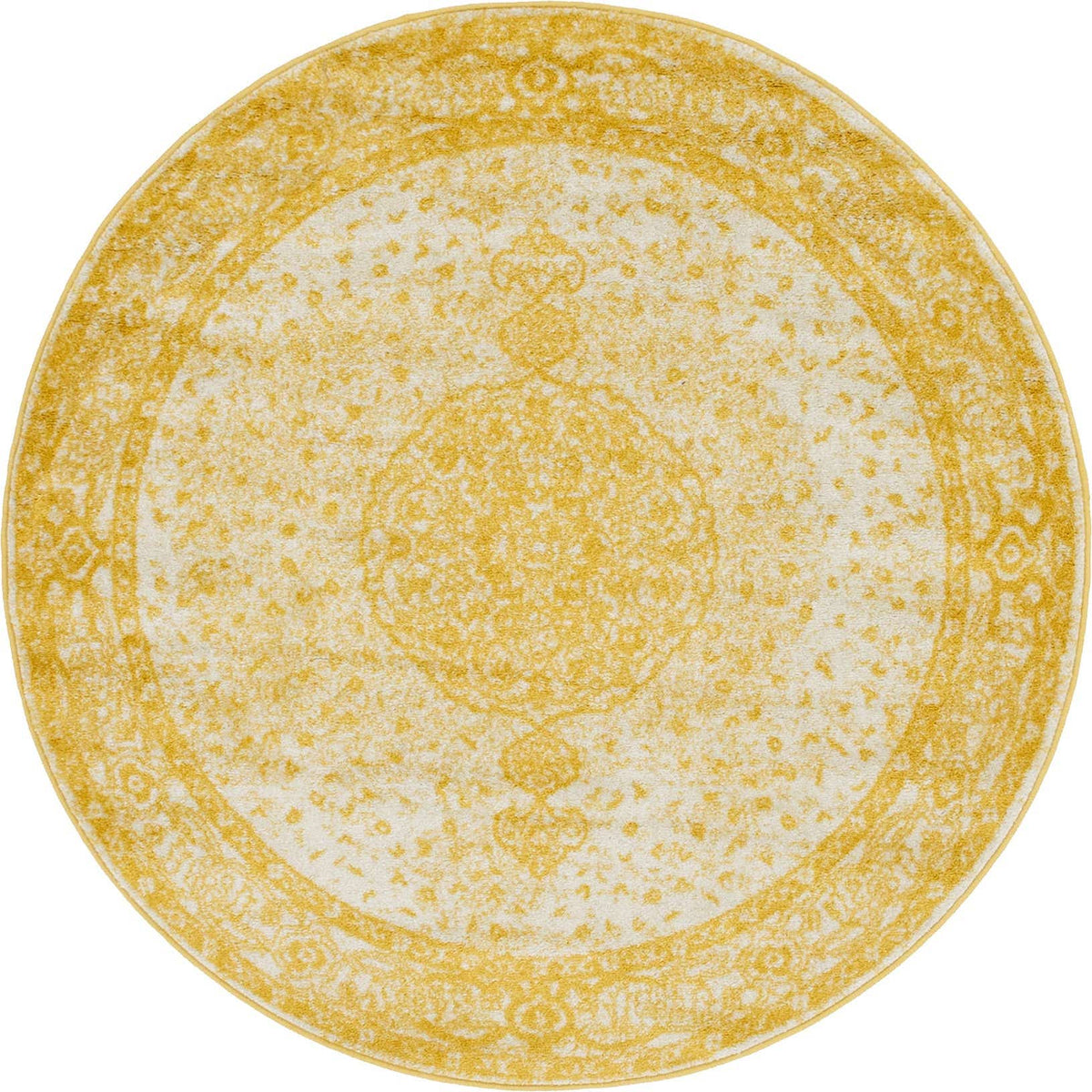 Rund Teppich Bexley in Gelb von Hadorn™ - Lifestyle Image