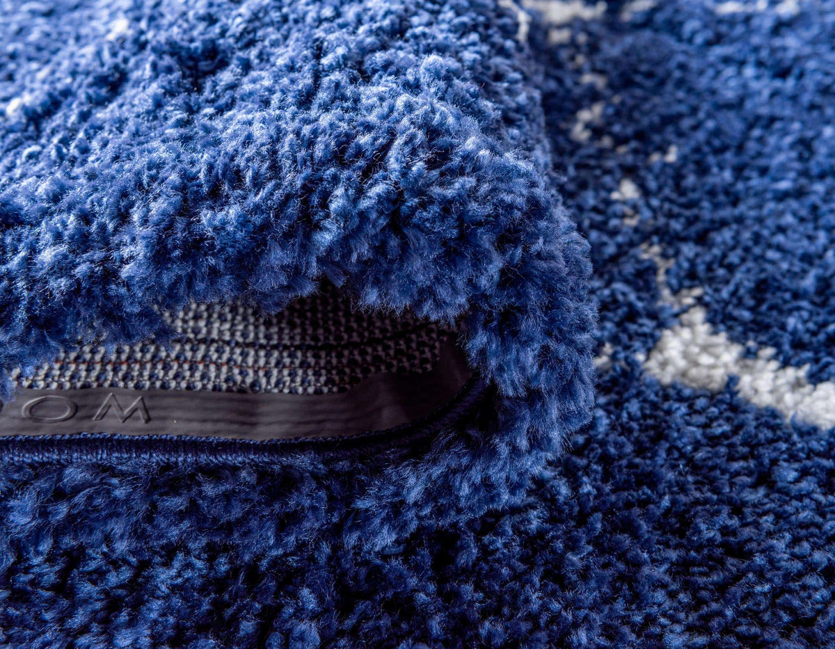 Quadratisch Hochflorteppich Marrakesh Shag in Blau von Hadorn™ - Lifestyle Image