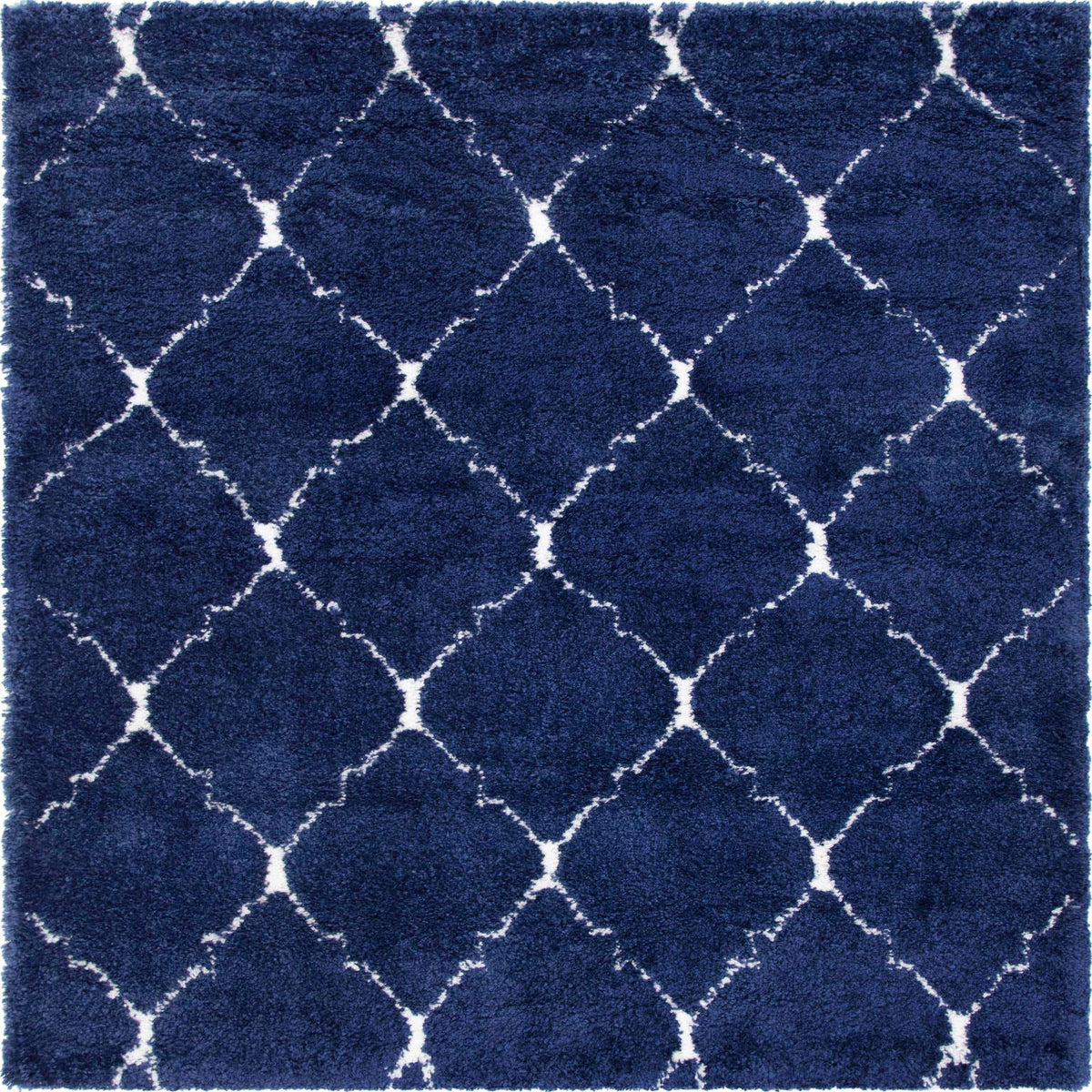 Quadratisch Hochflorteppich Marrakesh Shag in Blau von Hadorn™ - Lifestyle Image