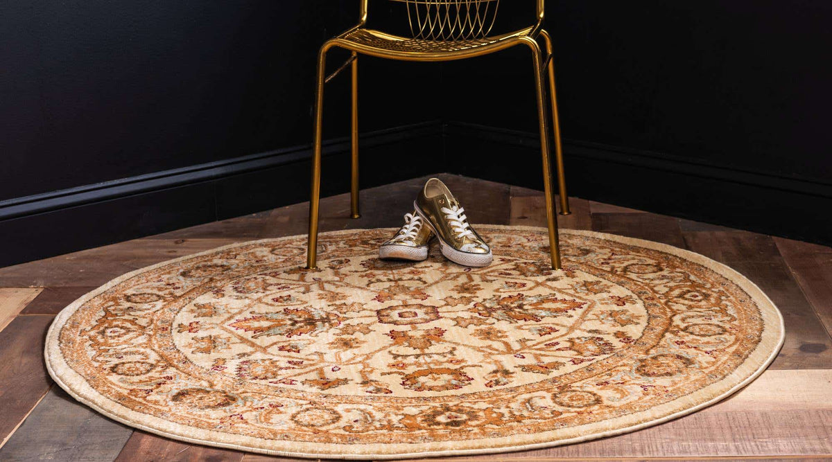 Rund Teppich Graham in Creme von Hadorn™ - Lifestyle Image