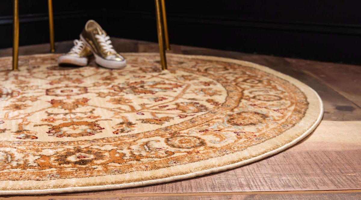 Rund Teppich Graham in Creme von Hadorn™ - Lifestyle Image
