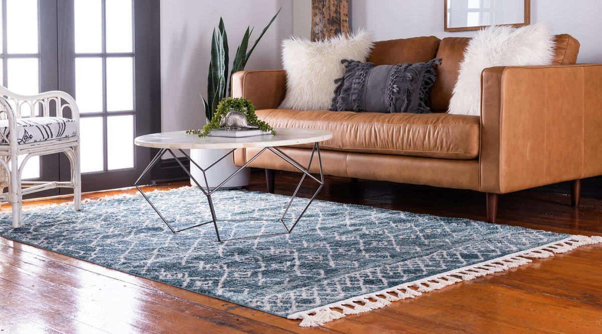 Rechteck Teppich Atlas in Dunkelblau von Hadorn™ - Lifestyle Image