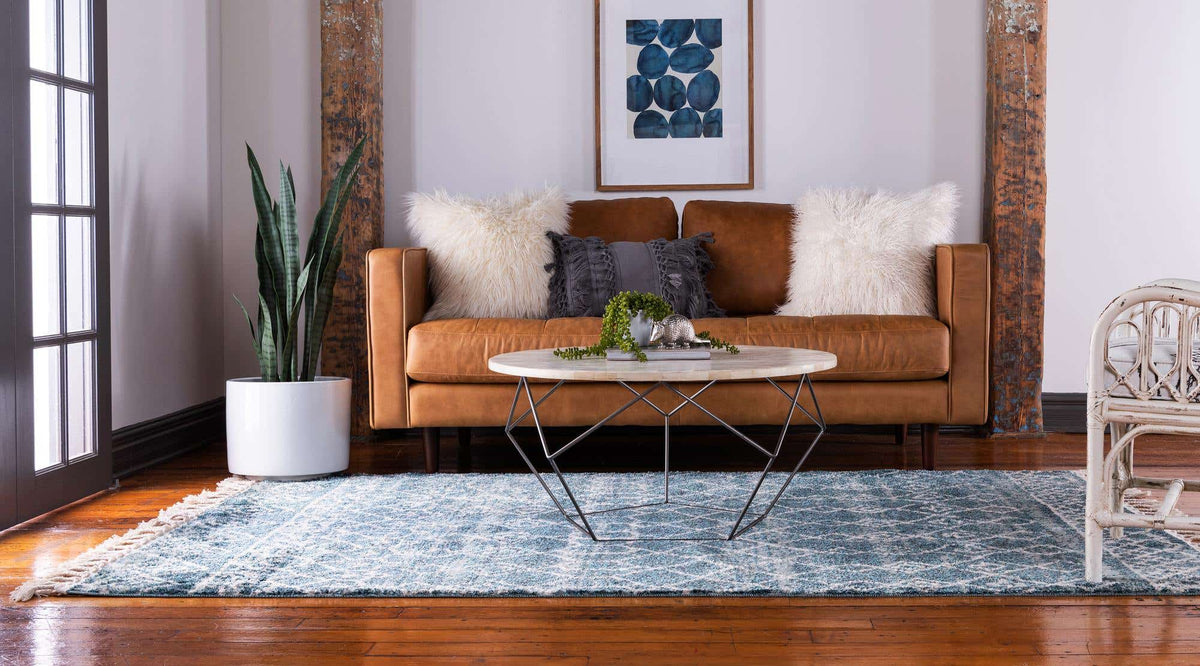 Rechteck Teppich Atlas in Dunkelblau von Hadorn™ - Lifestyle Image