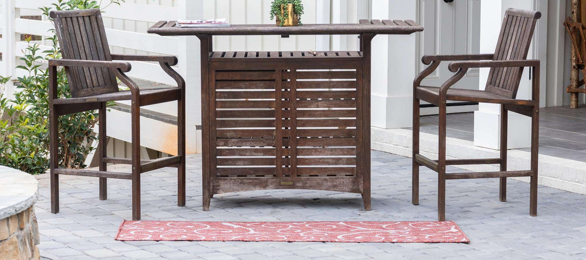 Läufer Outdoor Teppich Outdoor Botanical in Rot von Hadorn™ - Lifestyle Image