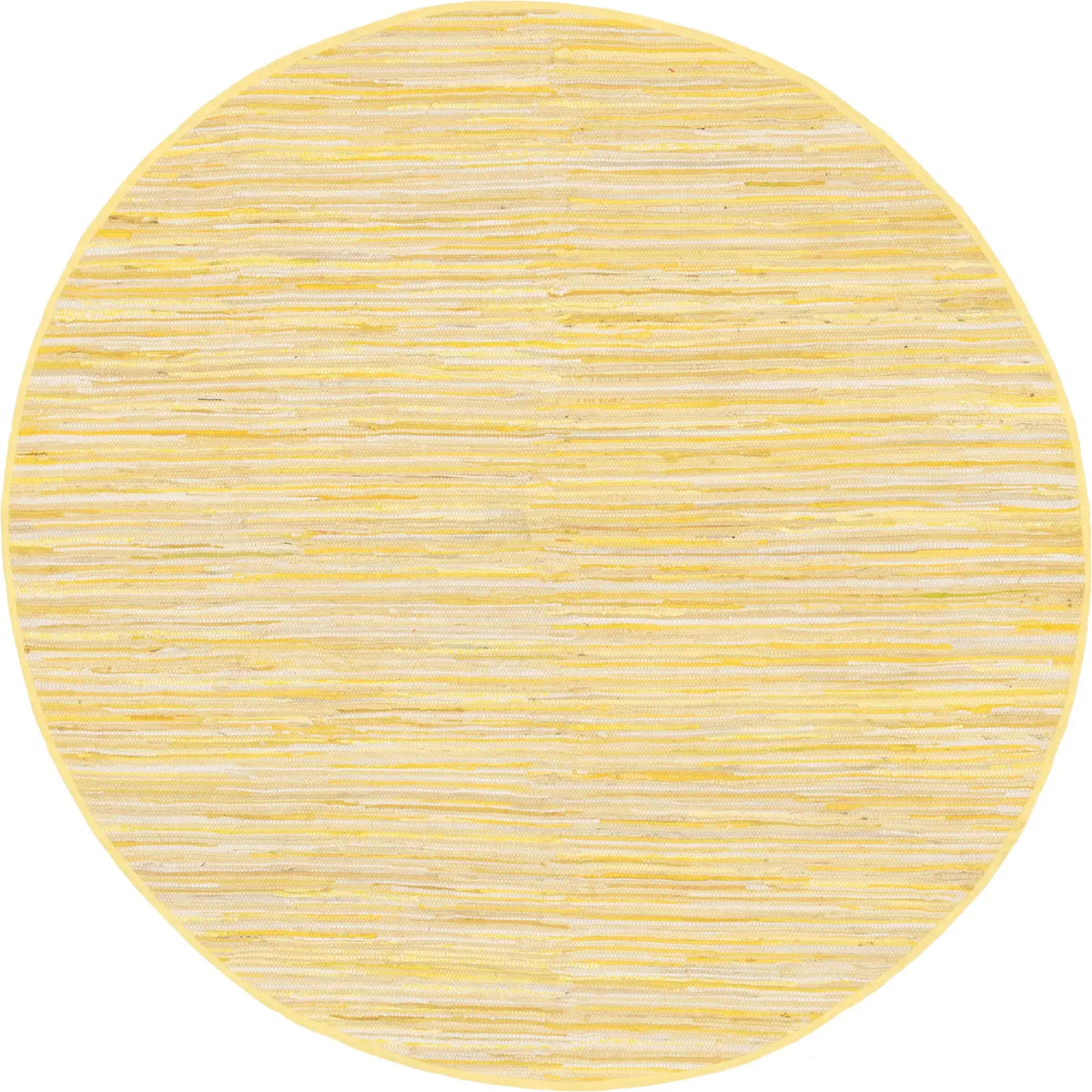 Rund Teppich Chindi Cotton in Gelb von Hadorn™ - Lifestyle Image