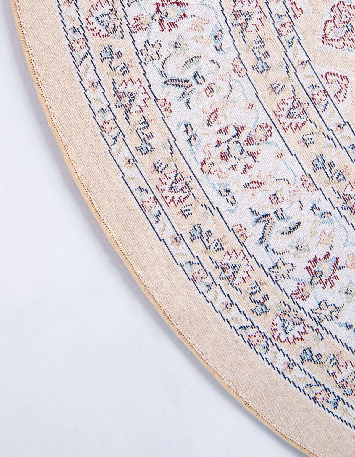 Rund Teppich Nain Design in Beige von Hadorn™ - Lifestyle Image
