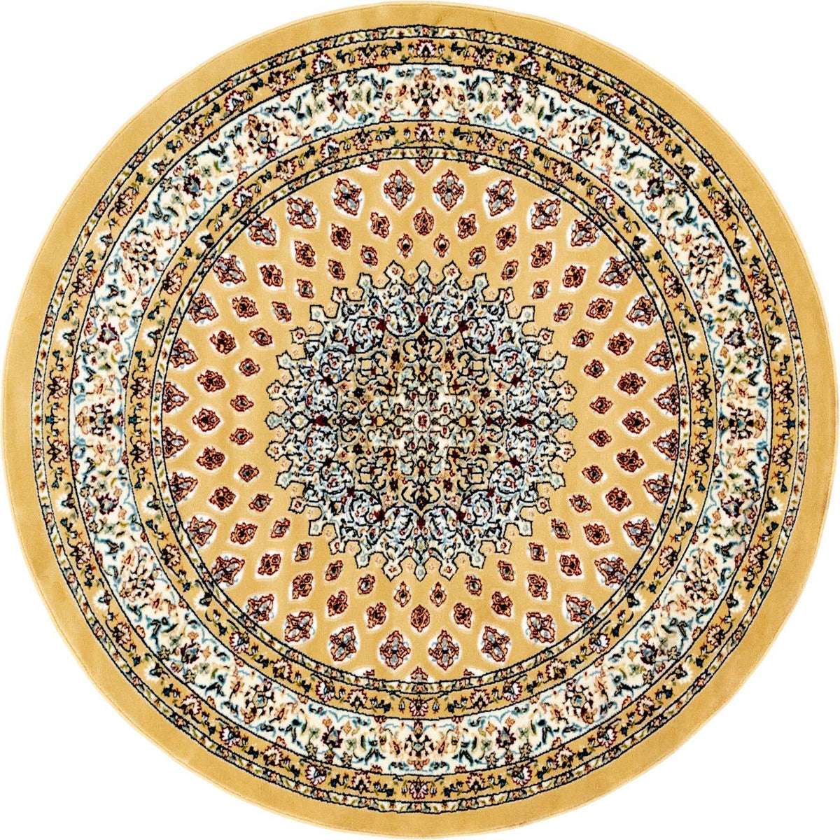 Rund Teppich Nain Design in Beige von Hadorn™ - Lifestyle Image