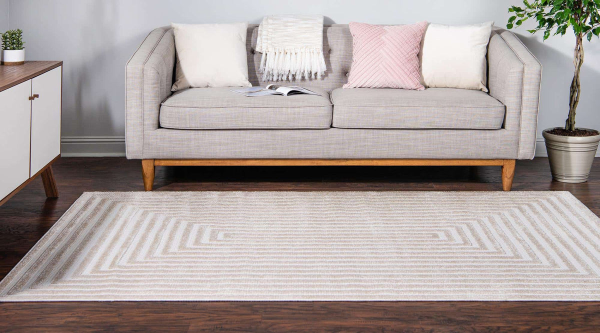 Rechteck Outdoor Teppich Sabrina Soto Outdoor in Beige von Hadorn™ - Lifestyle Image