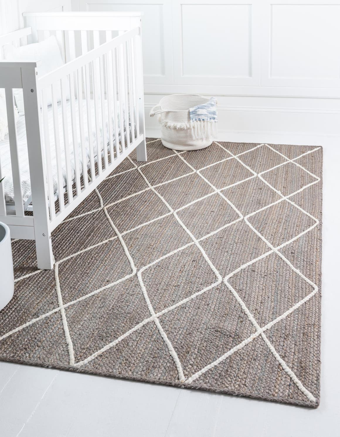 Rechteck Teppich Braided Jute in Grau von Hadorn™ - Lifestyle Image