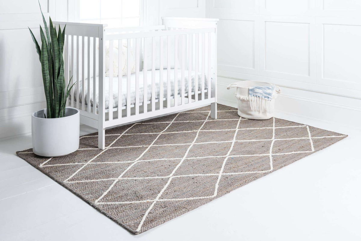 Rechteck Teppich Braided Jute in Grau von Hadorn™ - Lifestyle Image